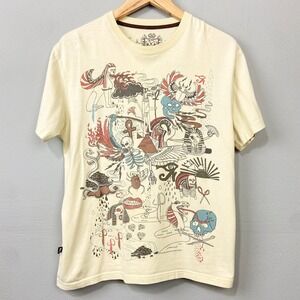 Marc Ecko Cut & Sew Graphic Print T-Shirt Size L Egyptian Skull‎ Y2K Streetwear